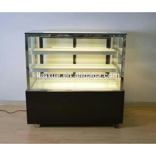 Geladeira de 6 pés para bolo com iluminação LED